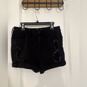 black holister shorts